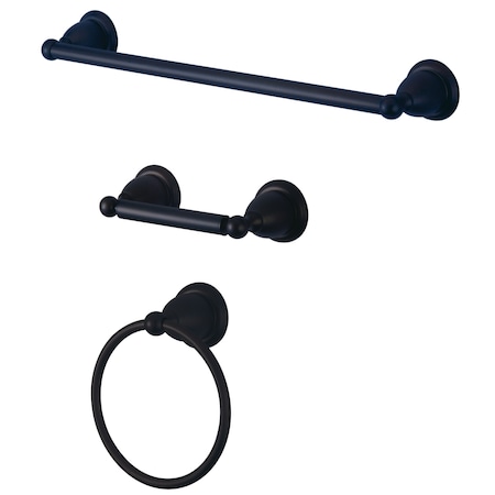 Kingston Brass 3-Piece Bathroom Accessory Set, Oil Rubbed Bronze BAK175148ORB